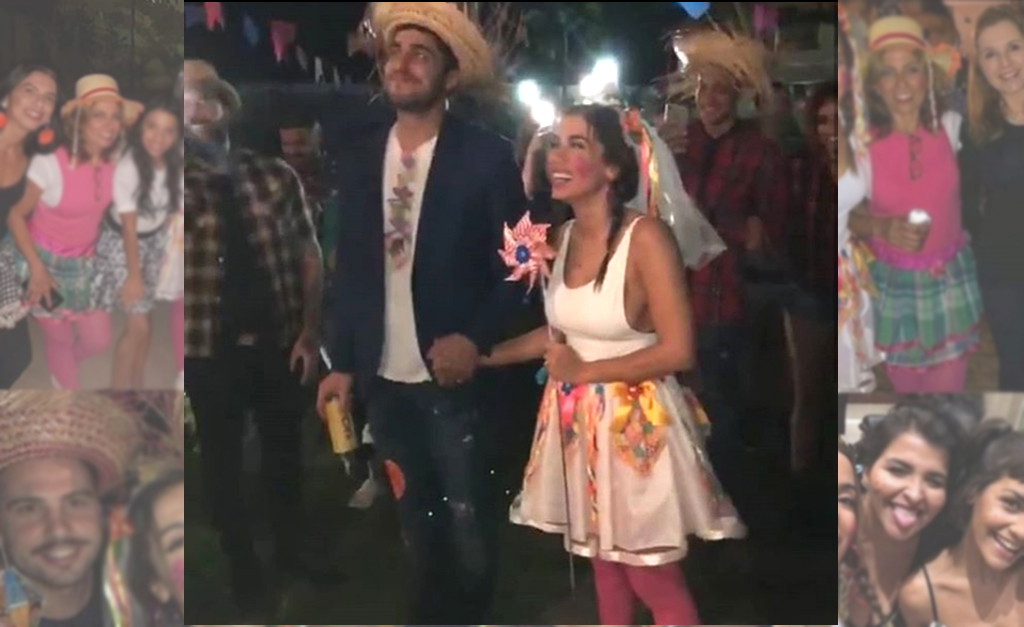 Anitta arma festa junina de última hora em sua casa com presença de amigos famosos