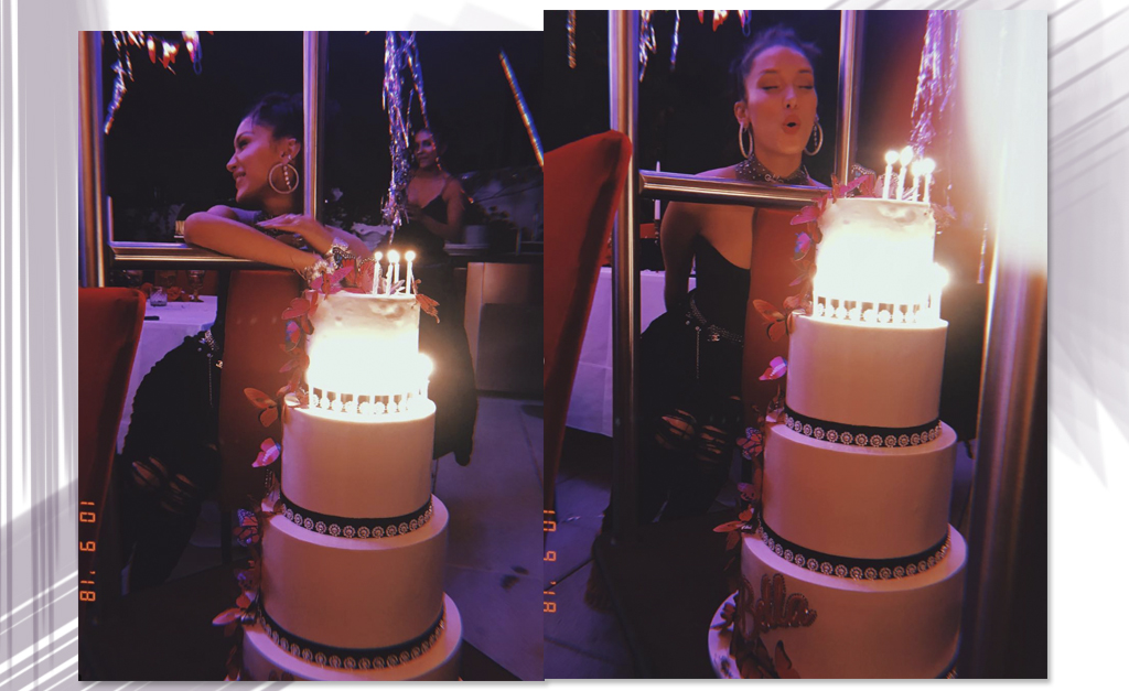 Bella Hadid comemorou 22 anos com festa surpresa lotada de borboletas. Oi?