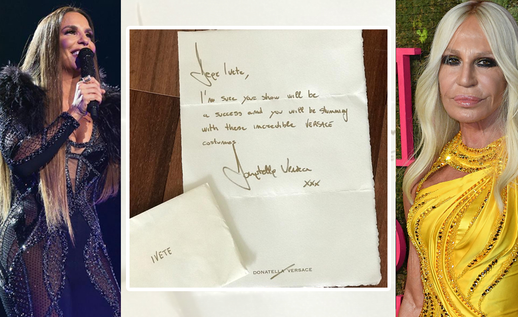Glamurama mostra em primeira mão carta de Donatella Versace enviada a Ivete Sangalo
