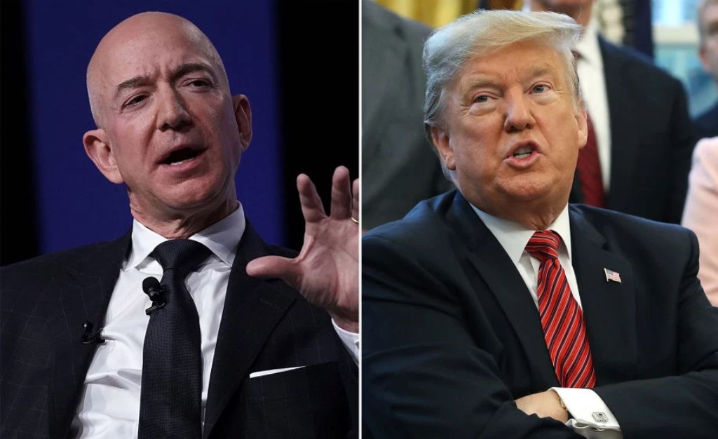 Trump ironiza pulada de cerca de Jeff Bezos que pode custar ao bilionário metade da fortuna dele: “Que peninha!”
