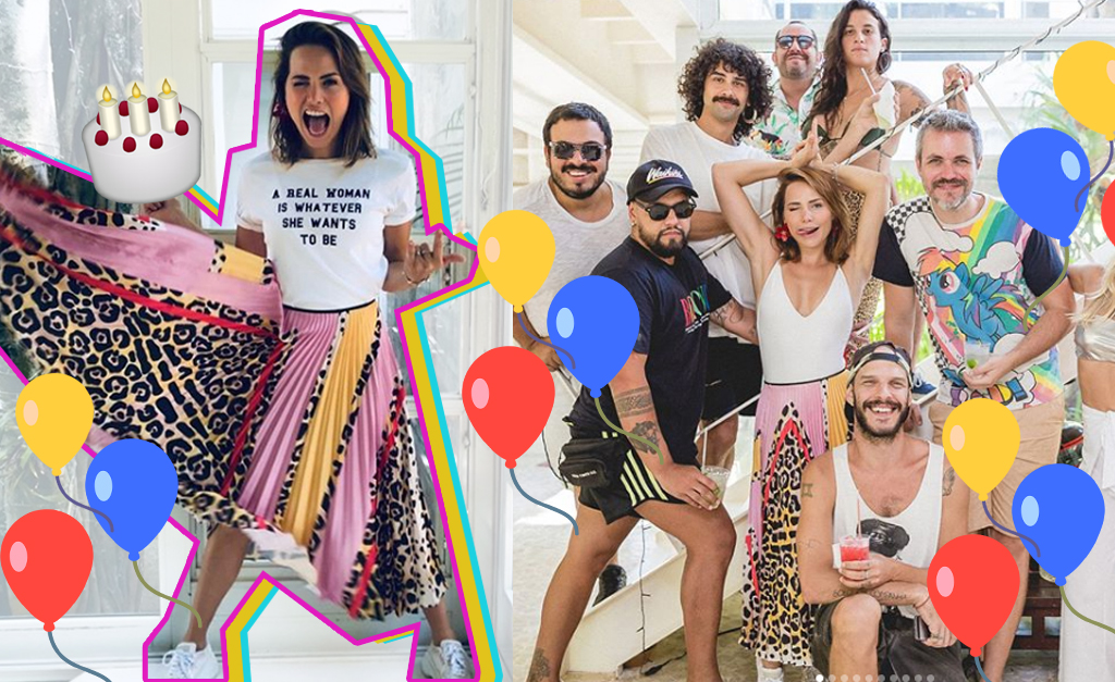 Leticia Colin comemora aniversário de 29 anos com festa animada e rodeada de amigos