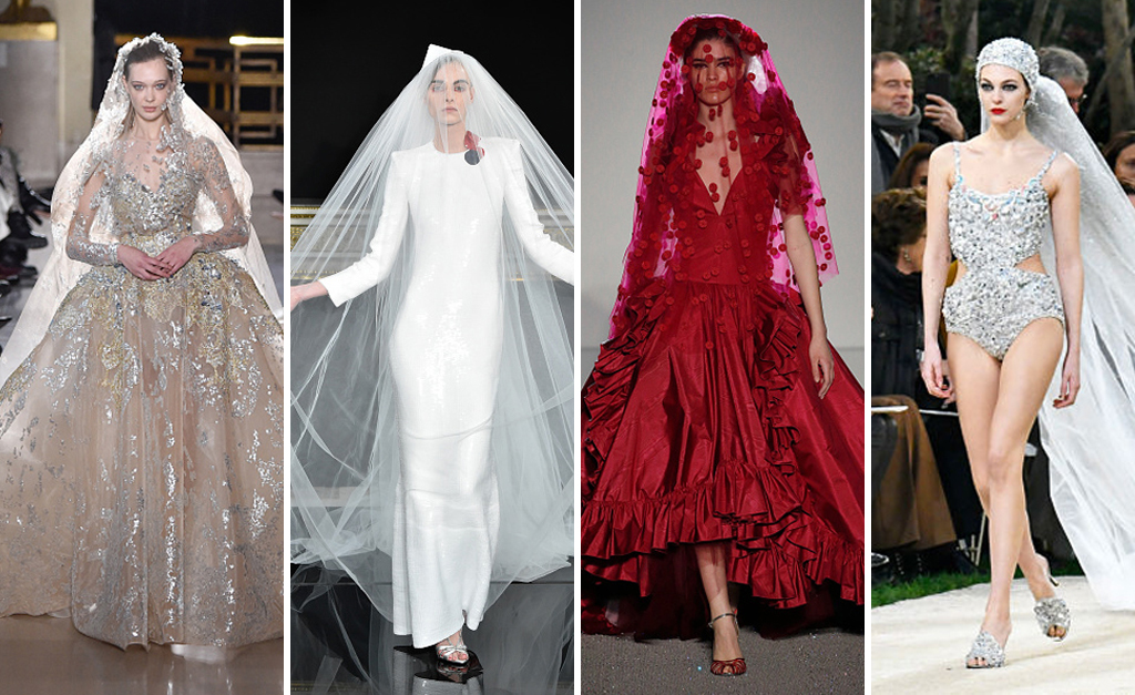 Os vestidos de noiva que pararam tudo nas passarelas de alta-costura em Paris…