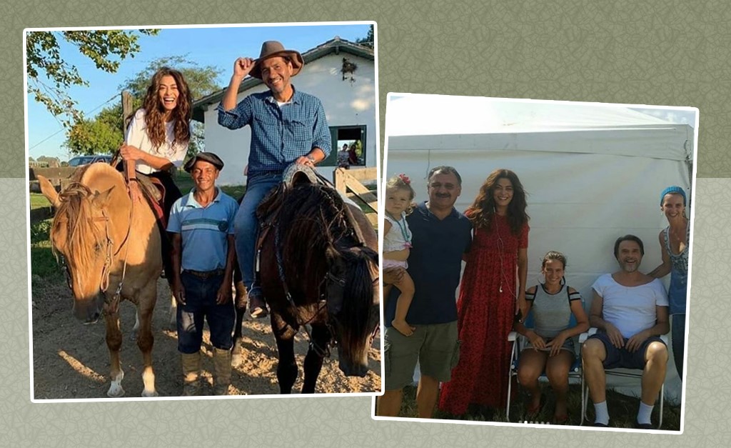 Juliana Paes, Marcos Palmeira e elenco de “Dias Felizes” são flagrados em dia de gravação no Sul
