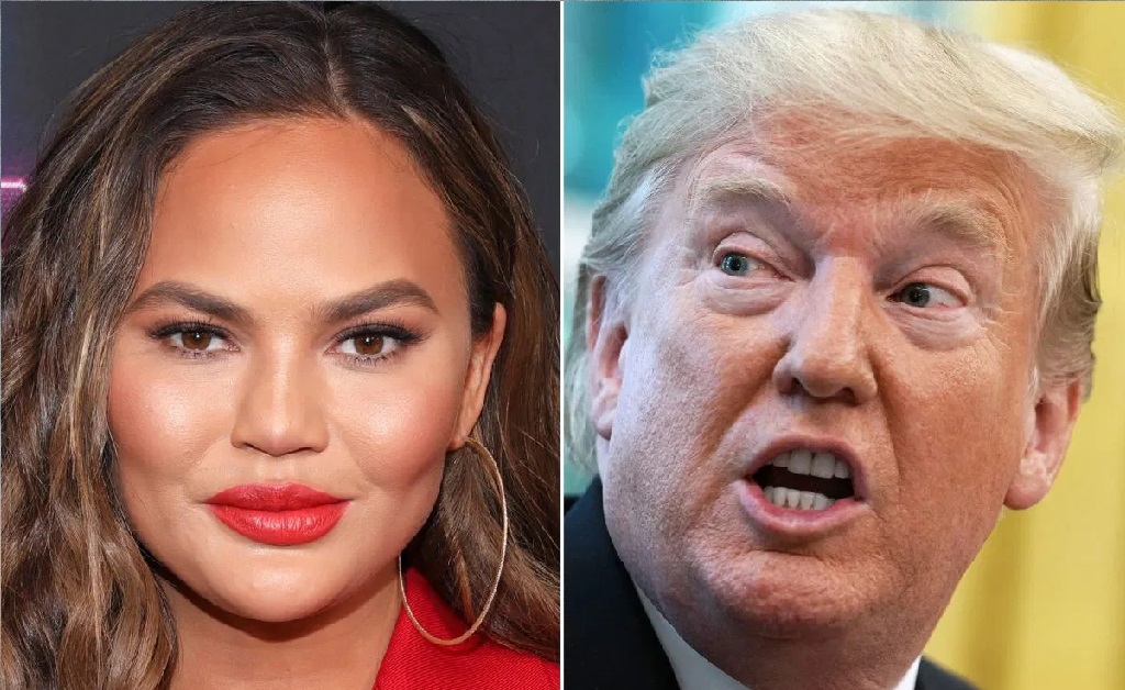 Em meio à guerra comercial com a China, Trump bate boca com Chrissy Teigein no Twitter