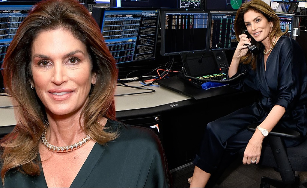 Cindy Crawford vira operadora da bolsa de NY e fecha negócios bilionários em prol das vítimas de desastres