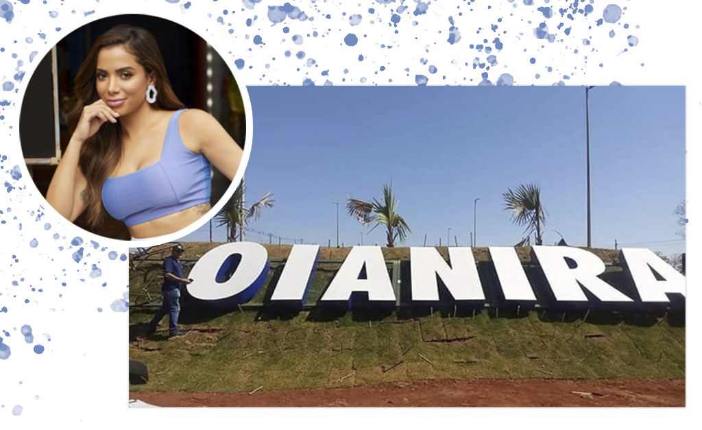 Letreiro de cidade de Goiás é adulterado e vira homenagem para Anitta…Vem entender!