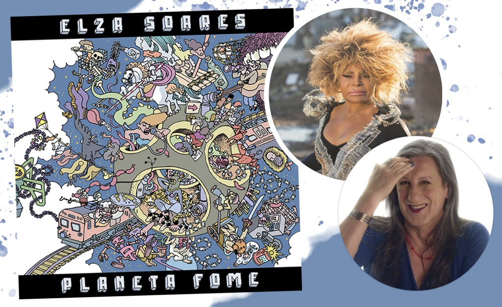 Laerte assina a capa de “Planeta Fome”, novo CD de Elza Soares, e afirma: “Minha intenção era produzir uma sensação de caos”