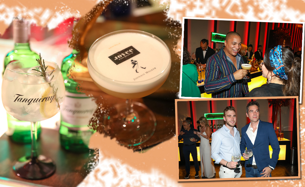 Tim-Tim! Convidados da revista J.P. brindaram o agito com Tanqueray e Johnnie Walker e seus drinks exclusivos