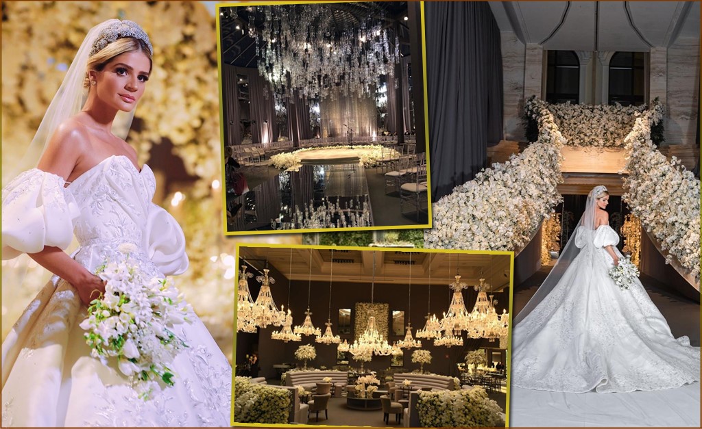 O casamento de Thássia Naves e Artur Attie em números: 100 mil orquídeas, vestido estimado em R$1,5 mi feito por mais de 24 costureiras e mais…