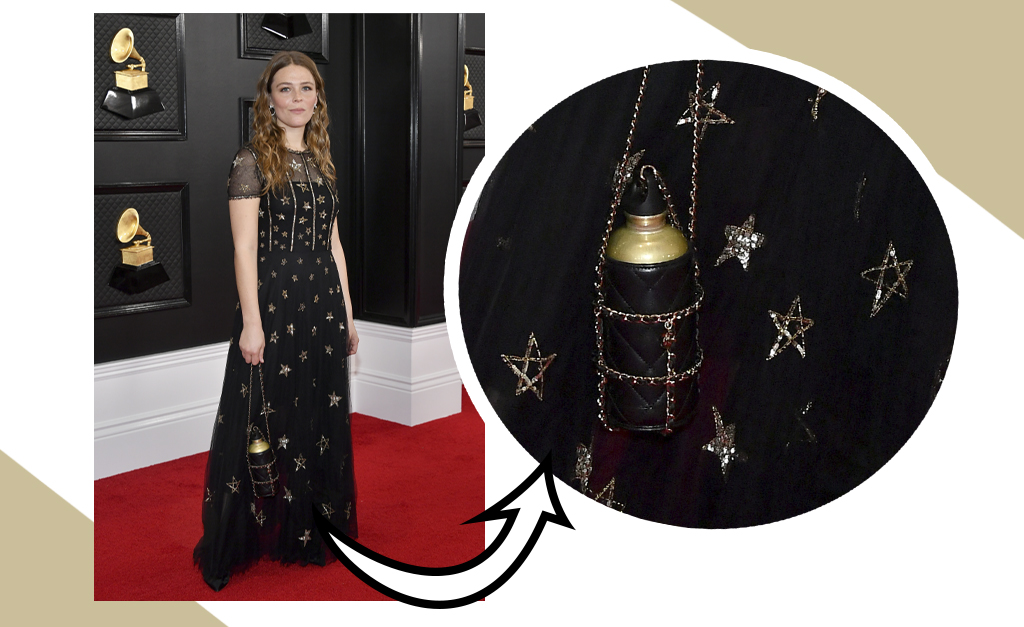 Bolsa de luxo? Que nada! Garrafinha de água de R$ 23 mil foi o acessório mais comentado no red carpet do Grammy
