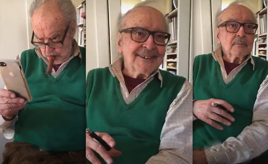 Há anos recluso, Jean-Luc Godard faz ‘live’ de quase duas horas direto de sua casa na Suíça onde cumpre quarentena