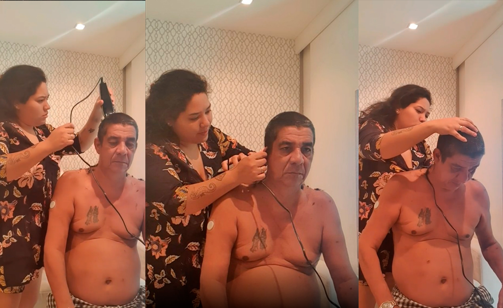 Zeca Pagodinho convoca filha para dar um tapa no visual antes de ‘live’ que fará no domingo. Vem ver!