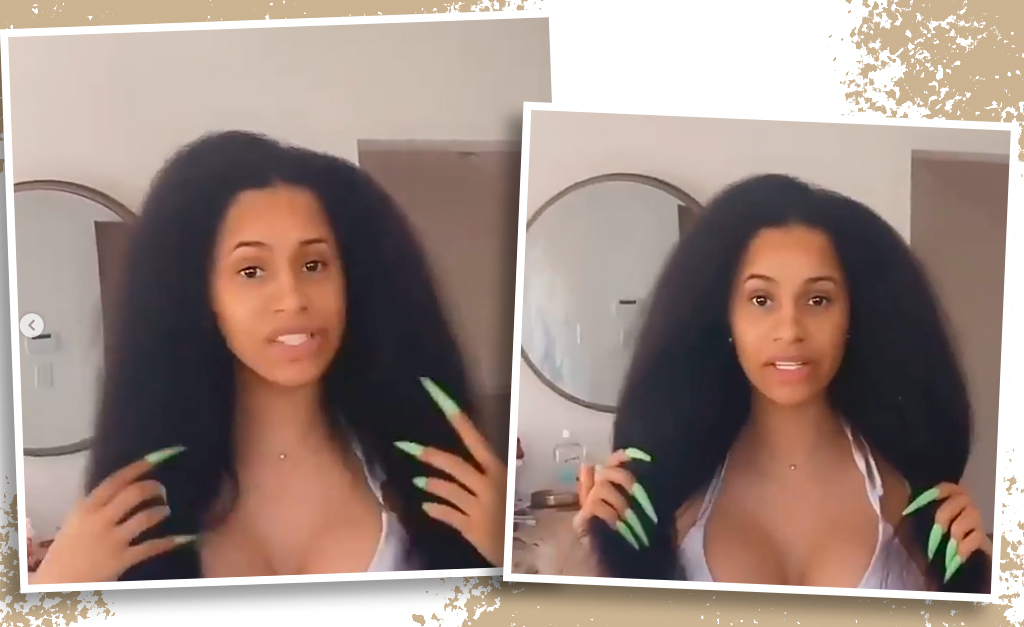 Cardi B aparece de cara lavada e irreconhecível para a surpresa de seus fãs: “Ok pessoal, assim que eu sou!”