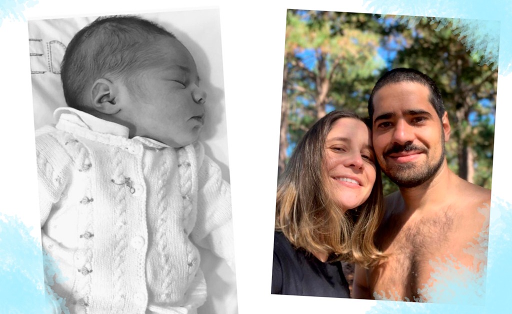Giovana Puoli e Marcel Sobrado comemoram a chegada de Eduarda, primeira filha do casal