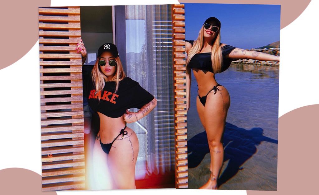 Rafaella, irmã de Neymar, posa no melhor estilo ‘Kim Kardashian’ em dia de ensaio ‘al mare’ com as amigas