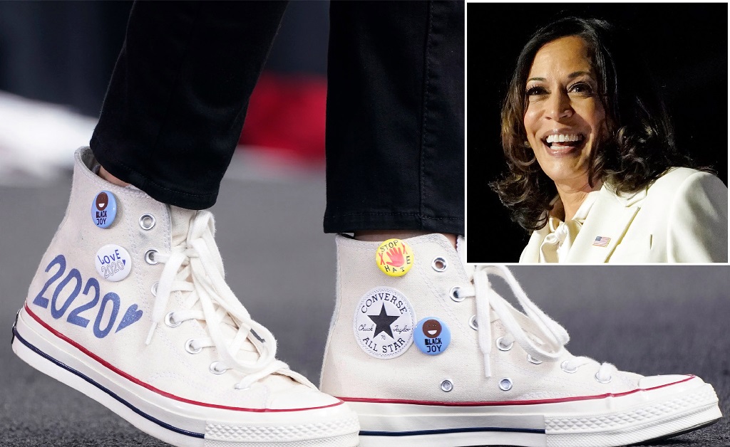 Sneakers vão ajudar Kamala Harris a conquistar a presidência dos EUA no futuro, garante especialista no assunto. Aos detalhes!
