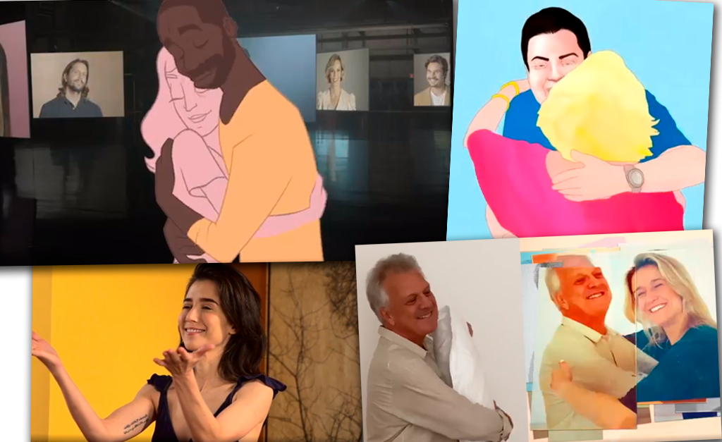 O abraço é o grande protagonista da vinheta de fim de ano da Globo gravada à distância. Play pra ver o making of!