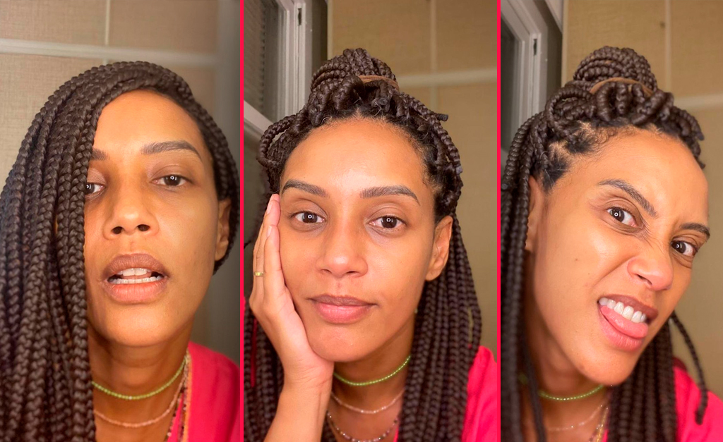Taís Araujo volta ao trabalho animada, com playlist, dancinha e selfies sem maquiagem: “Testando caras e bocas por aí”
