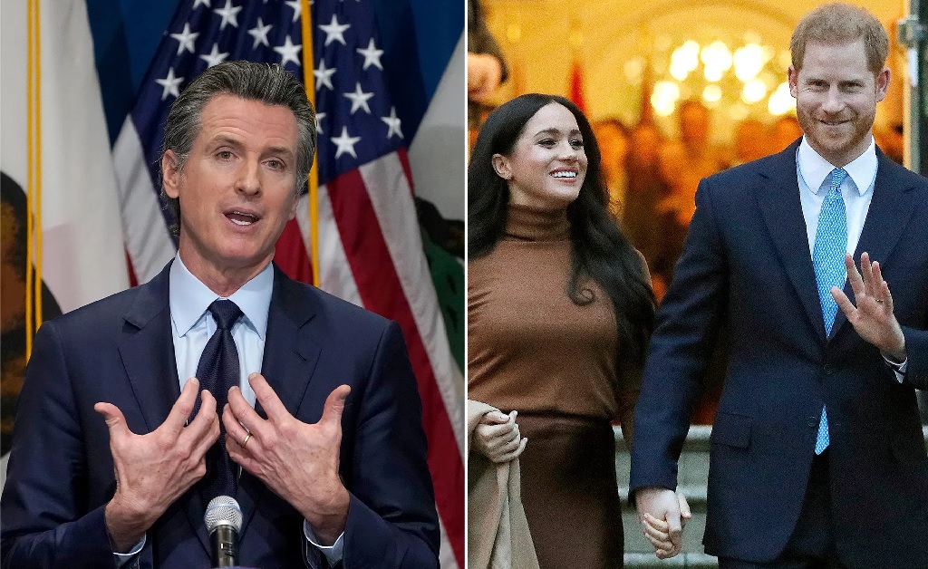 Meghan e Harry tiveram reunião virtual secreta com o governador da Califórnia em outubro. Aos fatos!