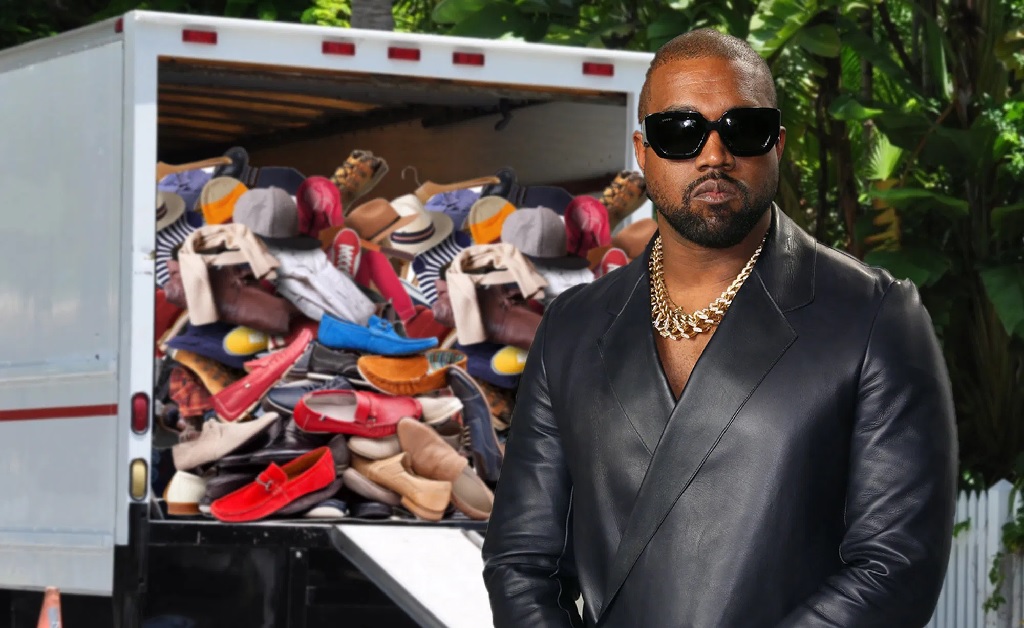 Kanye West manda caminhão buscar sua coleção de 500 pares de tênis na casa que dividia com Kim Kardashian
