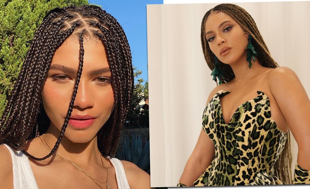 Zendaya e Beyoncé aderem às tranças sem nó e procura pelo penteado explode! Conheça a ‘knotless braid’