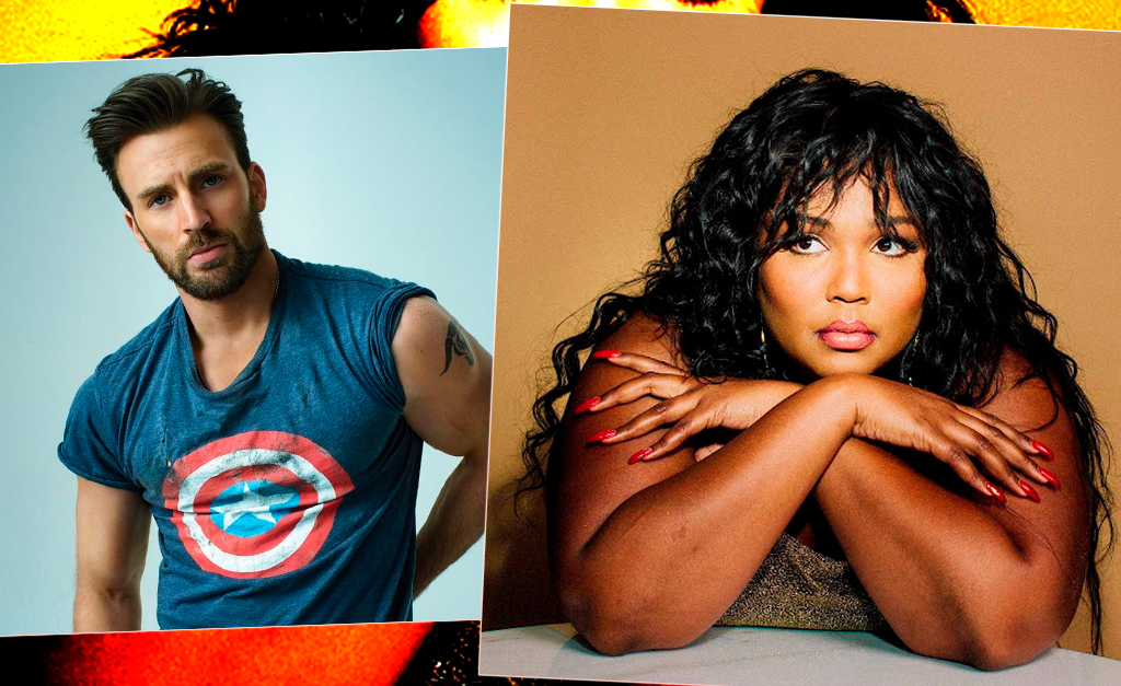 Lizzo bebeu umas e outras, e mandou mensagem cifrada para Chris Evans no Instagram. E o galã respondeu: ‘Já fiz pior’