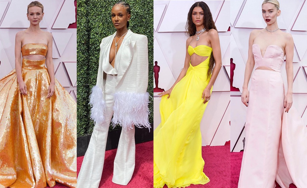 Red carpet do Oscar 2021 trouxe muita ‘barriga de fora’ em versão très chic. Vem ver!