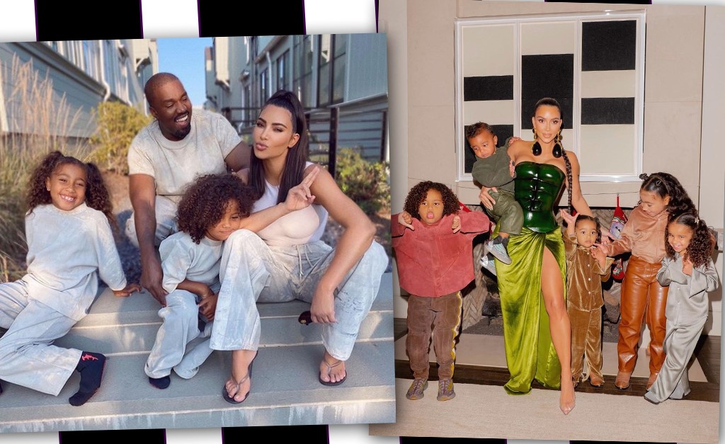 Fim da era Kardashian West: Kim muda o visual dos filhos depois da separação do rapper conhecido por ser monocromático