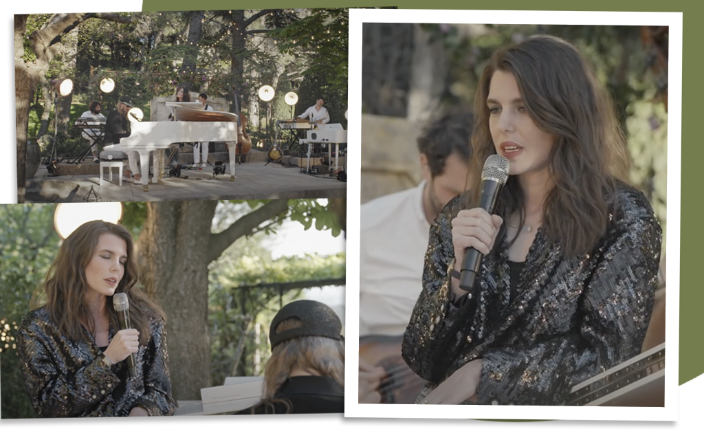 Princesinha Charlotte Casiraghi, filha de Caroline de Mônaco, faz performance musical pela primeira vez em desfile da Chanel. Play!