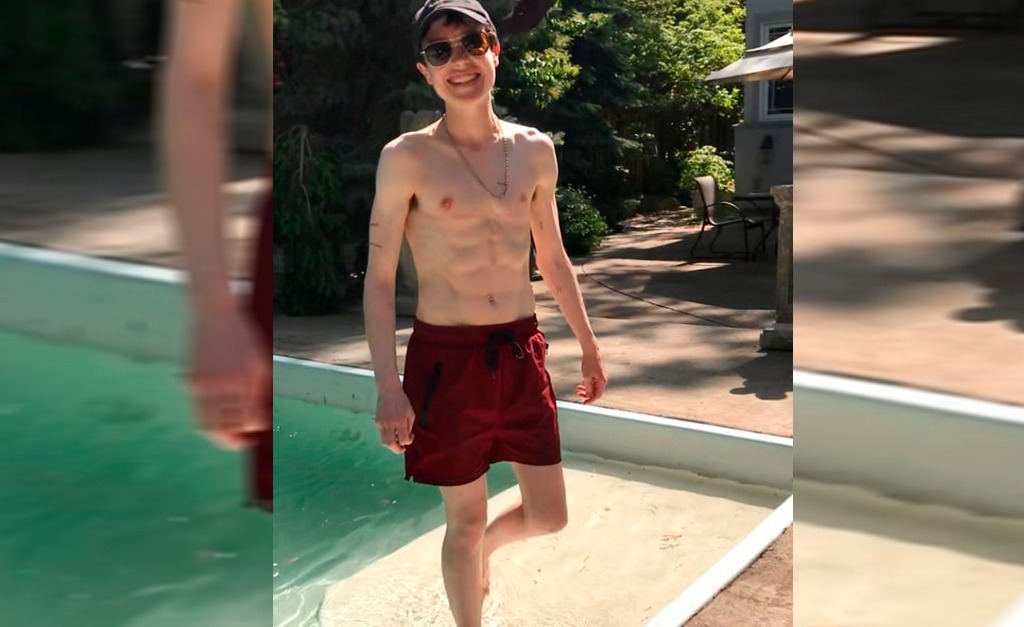 Reconhece o rapaz aí da foto? Trata-se de Elliot Page comemorando cirurgia de transição de gênero: ‘Primeiro calção de banho do trans’
