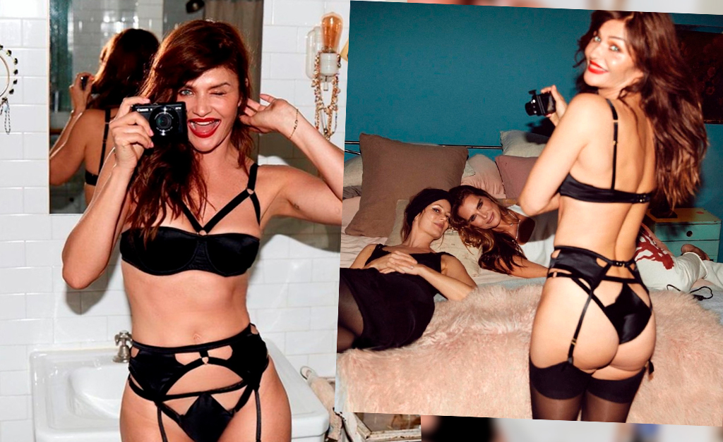 Do time das supermodelos, Helena Christensen arrasa ao surgir para lá de sexy aos 52 anos ao lado de Brooke Shields