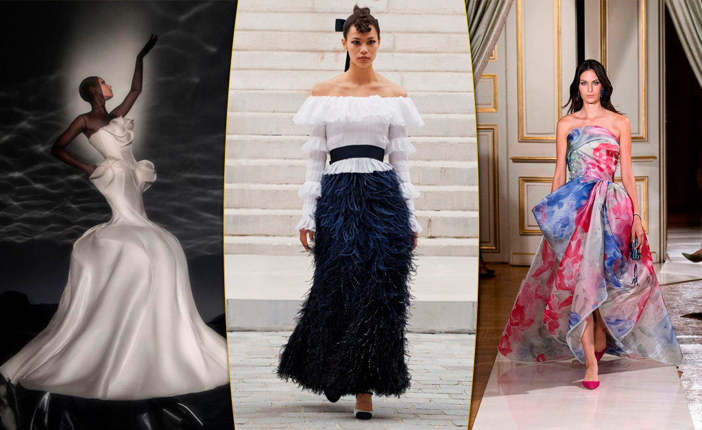 Alta-costura: Flores, volume e beleza no olhar aparecem como tendências na Chanel, Armani, Ronald van der Kemp, Karl Lagerfeld…