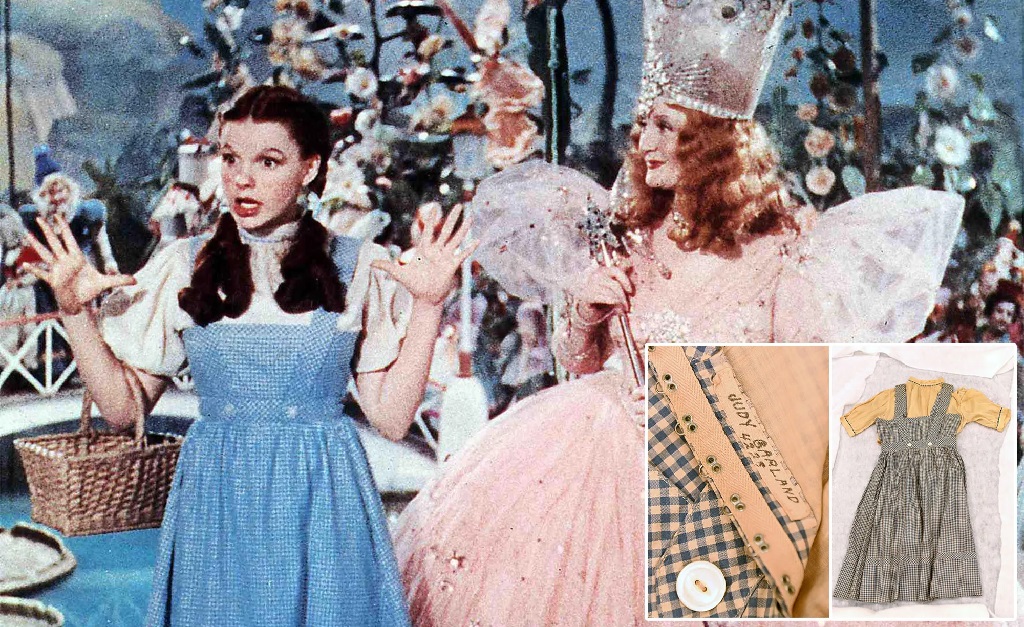Sumido há quase cinco décadas, icônico vestido que Judy Garland usou em ‘O Mágico de Oz’ é encontrado dentro de depósito