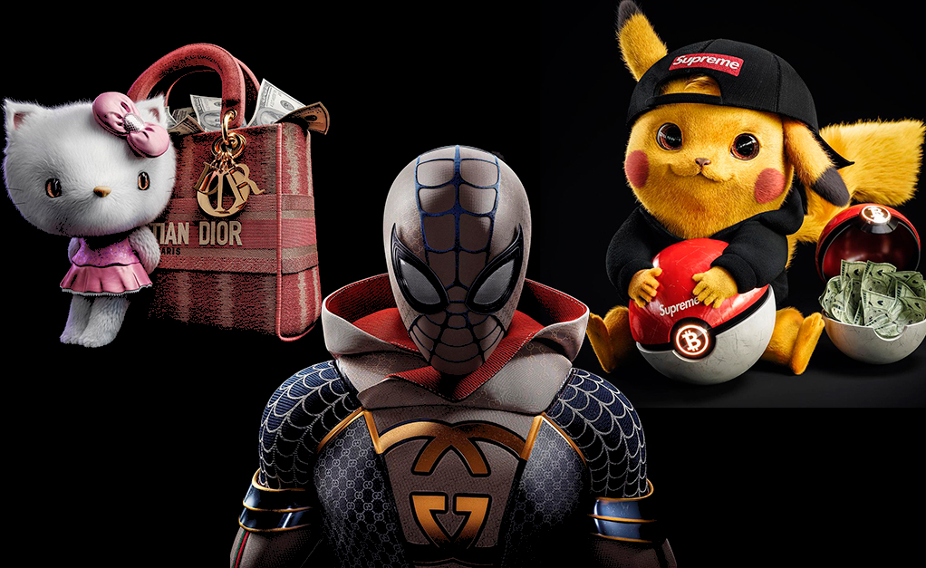 Pokebola Louis Vuitton? Artista israelense une personagens da cultura pop com marcas de luxo em artes 3D