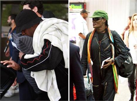 Diddy Combs, que já foi Puff Daddy, e Grace Jones acabaram de chegar ao aeroporto internacional Galeão, no Rio. Tudo por conta do Oi Fashion Rocks, evento que anda movimentando a cidade.