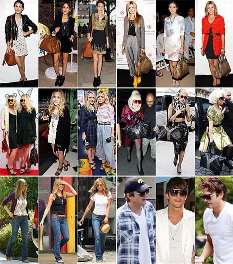 Para algumas pessoas pode até ser um problema, mas para Mary-Kate Olsen, Alexa Chung, Jennifer Aniston e Ashton Kutcher, repetir uma modelito do guarda-roupa não é vergonha nenhuma.