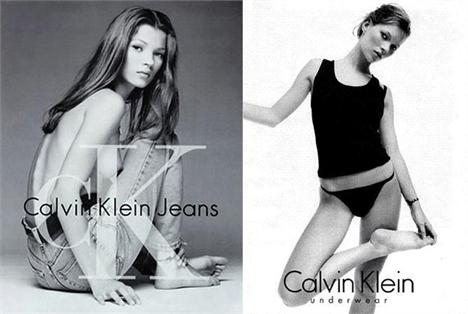 Calvin Klein não apostava no começo da carreira da modelo Kate Moss.