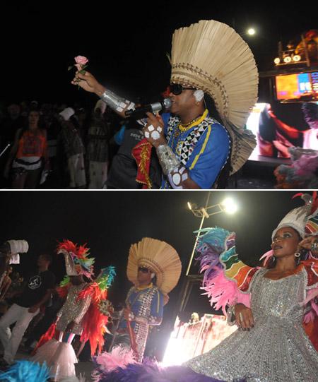 Carlinhos Brown dá início ao Camarote Andante no circuito Barra-Ondina.