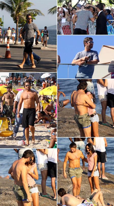 Gerard Butler continua aproveitando muito bem a temporada no Rio e é flagrado com suposto affair.