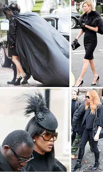 Um funeral privado, apenas para familiares e amigos íntimos, foi realizado nesta quinta-feira para Alexander McQueen em Londres.