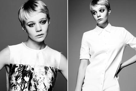 A atriz Carey Mulligan estampa as páginas da próxima edição da revista britânica Wonderland, que faz homenagem à Twiggy