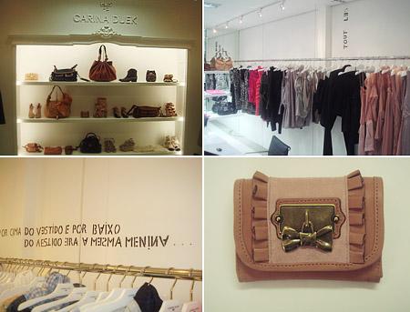 As novidades para o verão 2011 da estilista Carina Duek chegam nas araras apenas em agosto, mas o novo showroom da marca faz um preview do que está por vir nesta sexta-feira, no Jardim Paulista, em São Paulo.