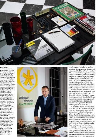 No editorial da “Wallpaper” dedicada ao Brasil, Tony Chambers escreve que a equipe dele foi guiada pelas “sábias palavras” da revista PODER.