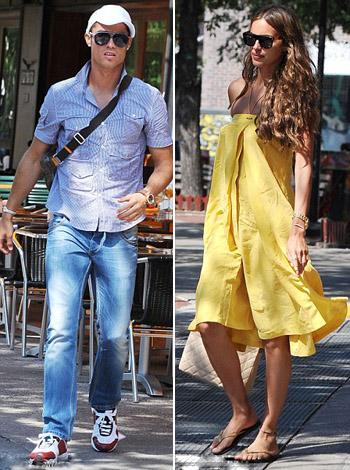 Pelo visto, a namorada de Cristiano Ronaldo, a modelo russa Irina Shayk, logo se acostumou com a ideia do jogador ser o mais novo papai do pedaço.