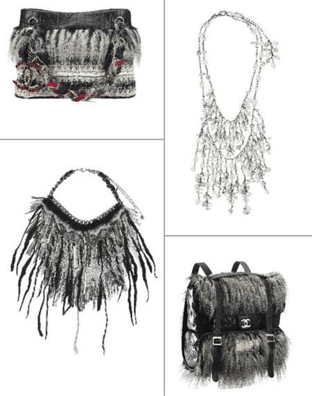Chanel acaba de anunciar o lançamento de sua coleção de acessórios e joias inspiradas na coleção de inverno 2010/11.