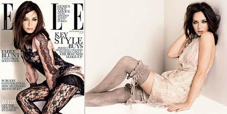 Emily Blunt estrela a capa e o recheio da edição de setembro da “Elle” britânica.