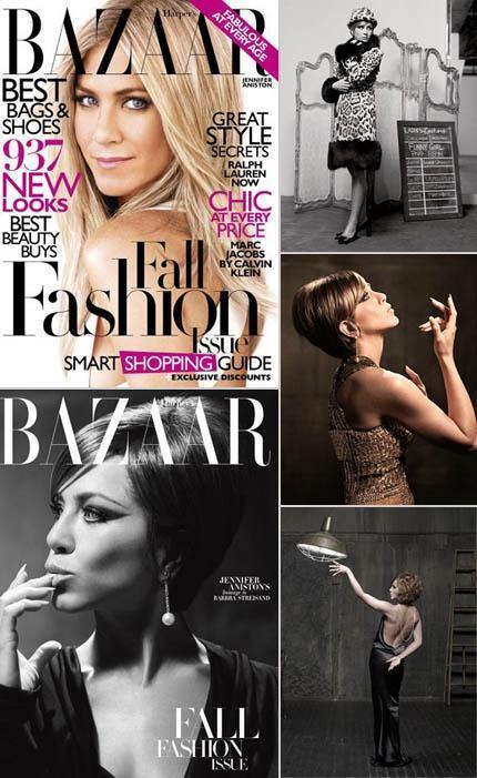 Actress Jennifer Aniston is almost unrecognizable in the September issue of Harper’s Bazaar and the reason couldn´t be bolder: she became the actress Barbra Streisand.