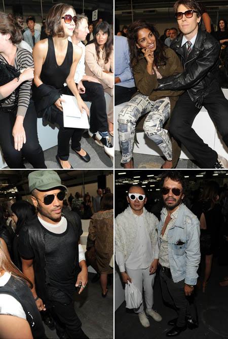 A primeira fila do desfile do estilista Alexander Wang foi uma das mais disputadas até agora na Semana de Moda de Nova York.