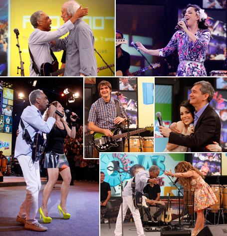 E @oserginho atraiu só feras no Altas Horas especial de 10 anos: @sandyleah, @bebelgilberto e @gilbertogil