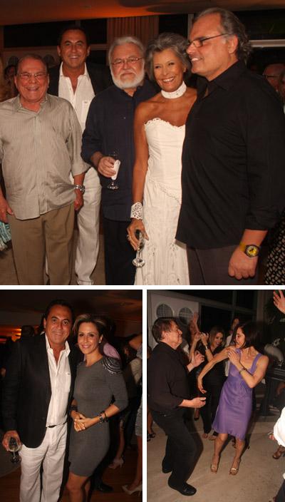 Boni dançou até o chão e Ivo Pitanguy recebeu romaria de mulheres na festa de Ricardo Rique para Ricardo Amaral, no Rio
